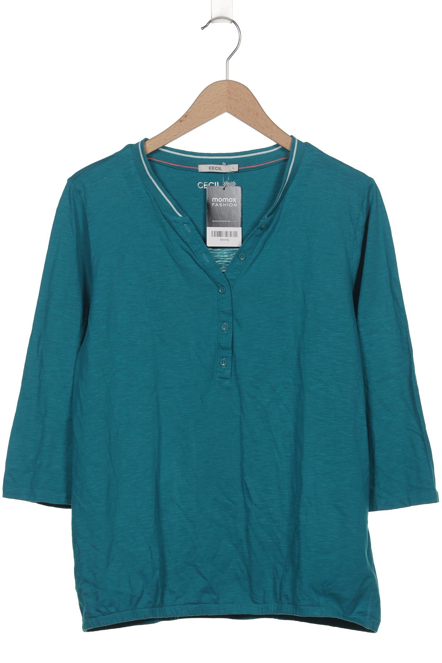 

Cecil Damen Langarmshirt, türkis, Gr. 42