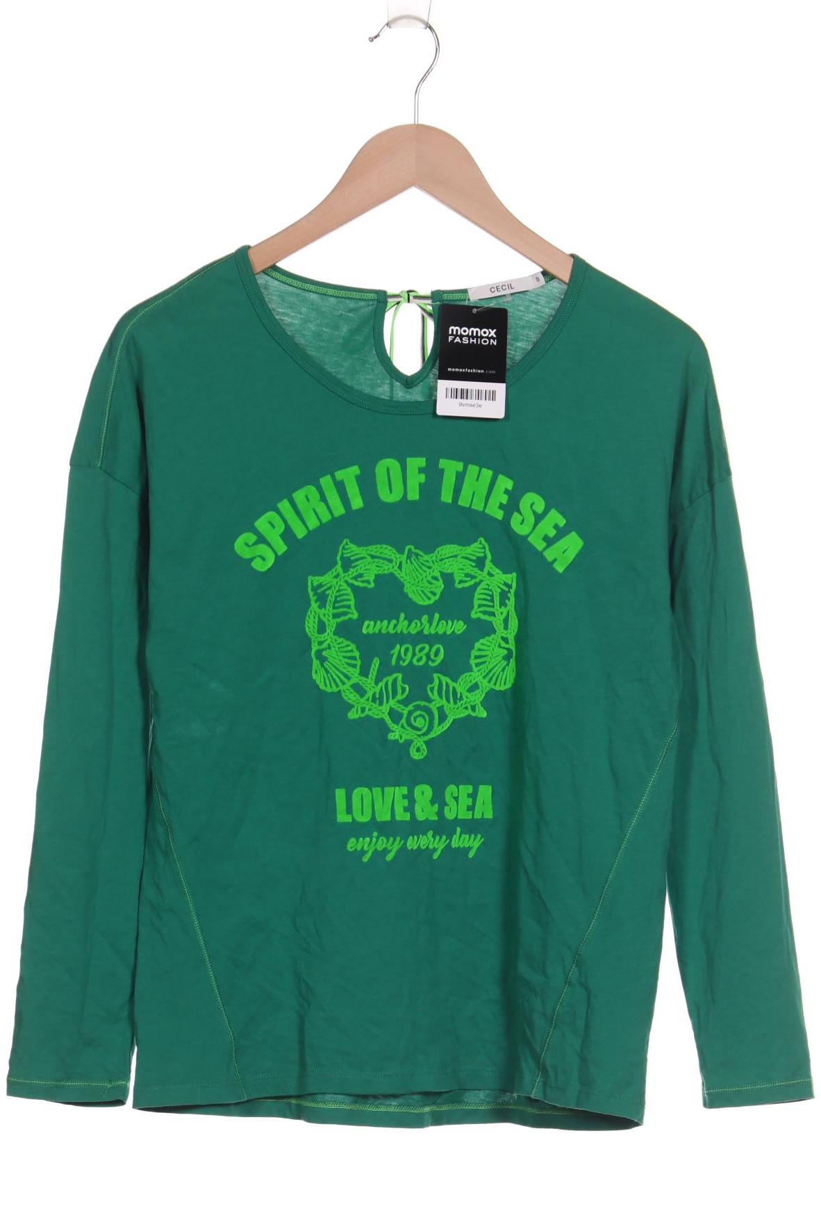 

Cecil Damen Langarmshirt, grün, Gr. 36