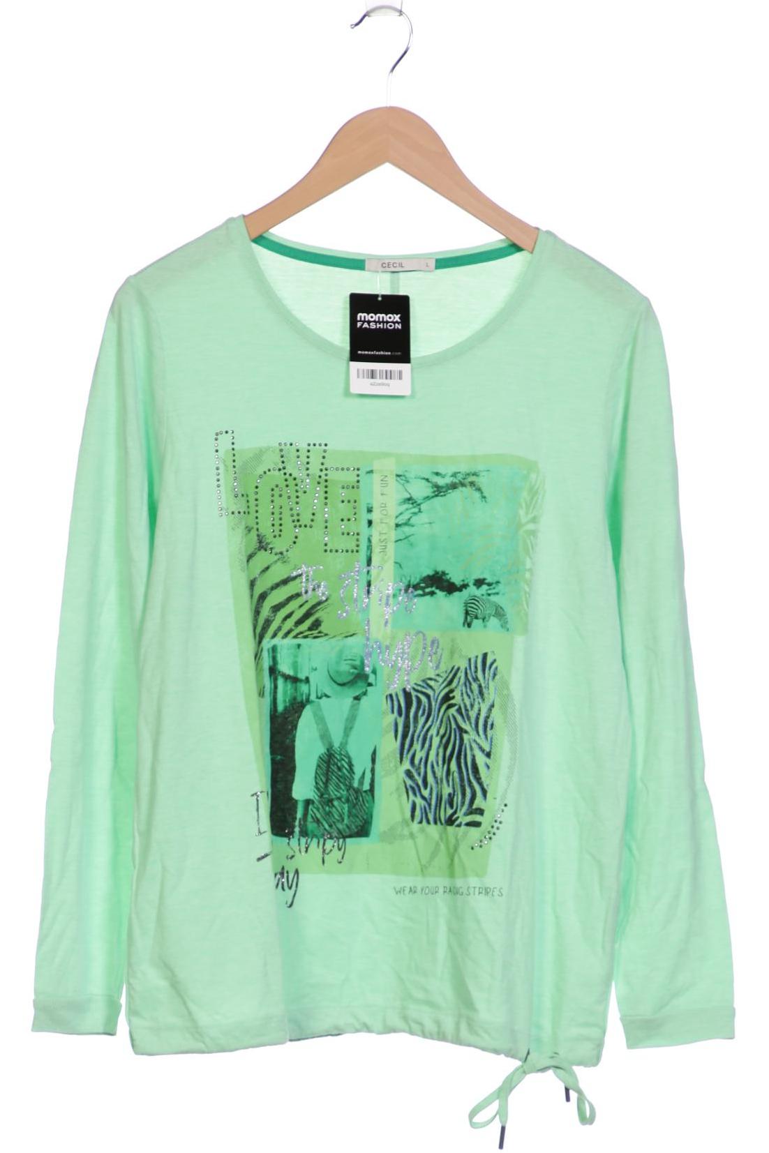 

Cecil Damen Langarmshirt, hellgrün, Gr. 42