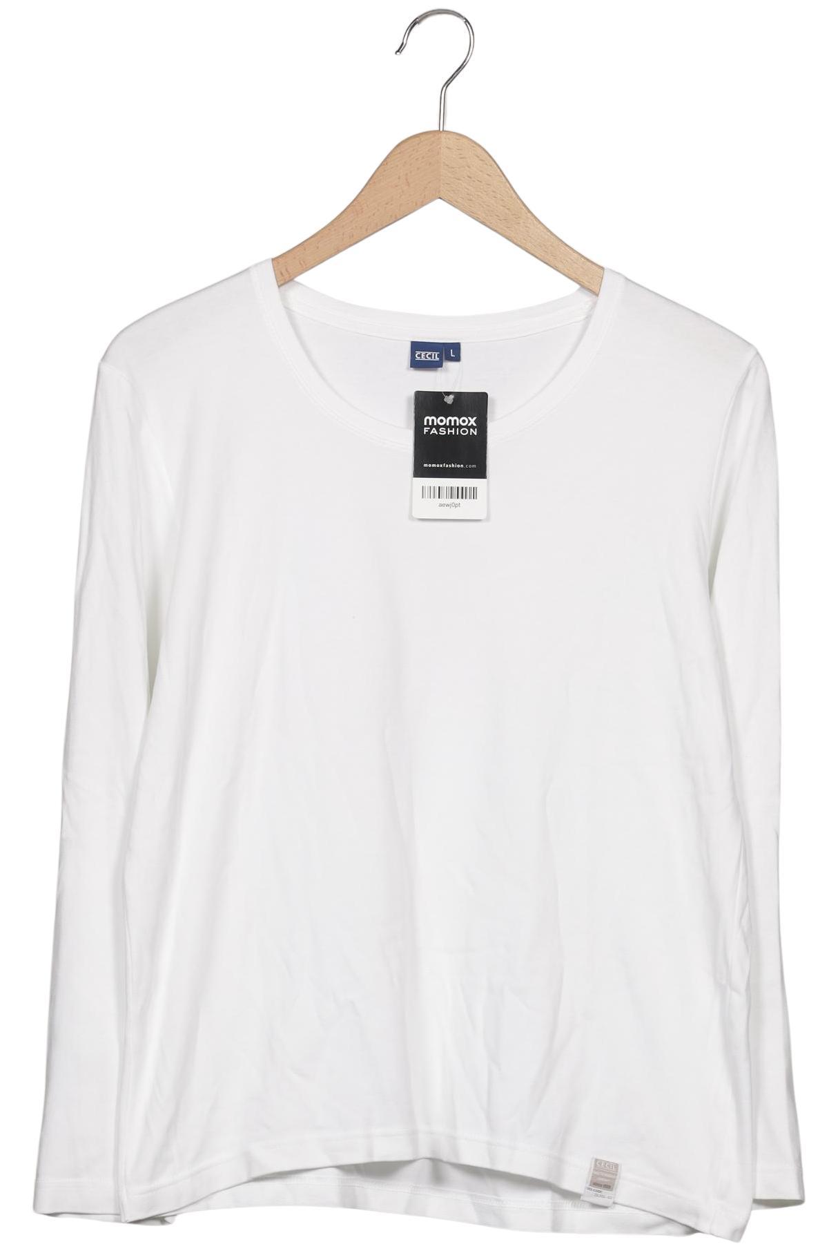 

Cecil Damen Langarmshirt, weiß, Gr. 42