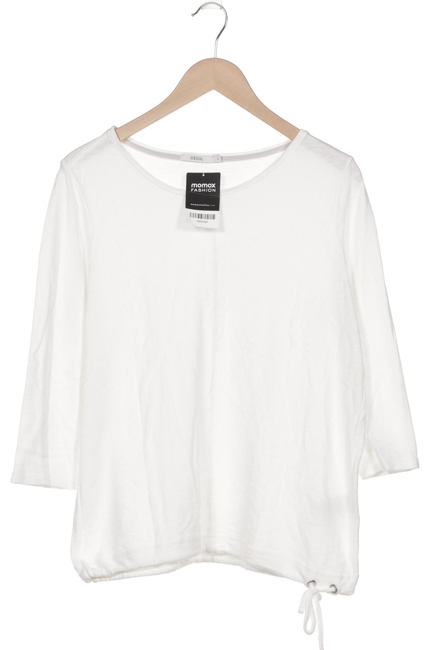 

Cecil Damen Langarmshirt, weiß, Gr. 42