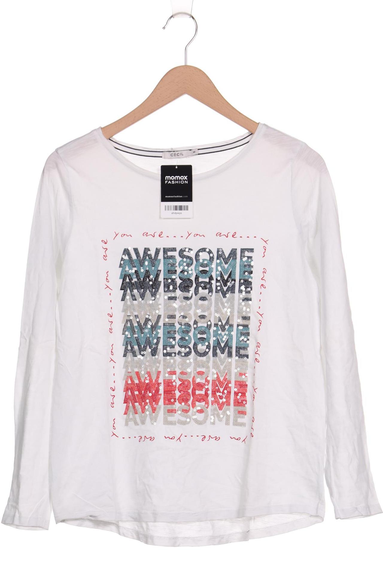 

Cecil Damen Langarmshirt, weiß, Gr. 38