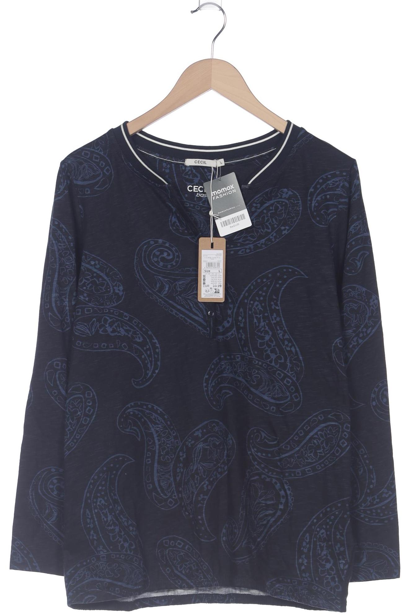 

Cecil Damen Langarmshirt, marineblau, Gr. 42