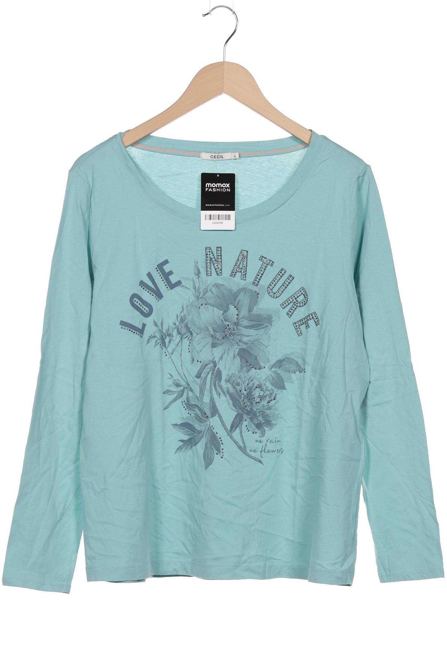 

Cecil Damen Langarmshirt, hellblau, Gr. 42