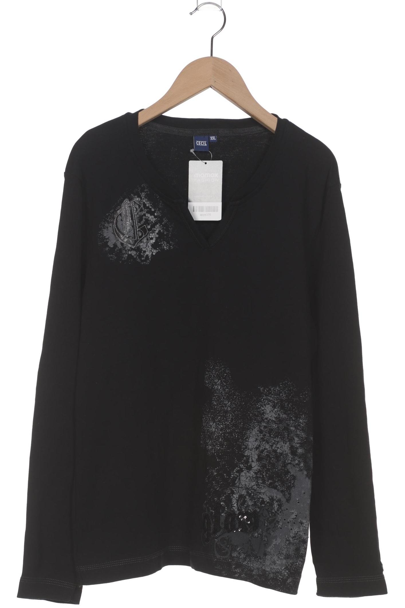 

Cecil Damen Langarmshirt, schwarz, Gr. 46
