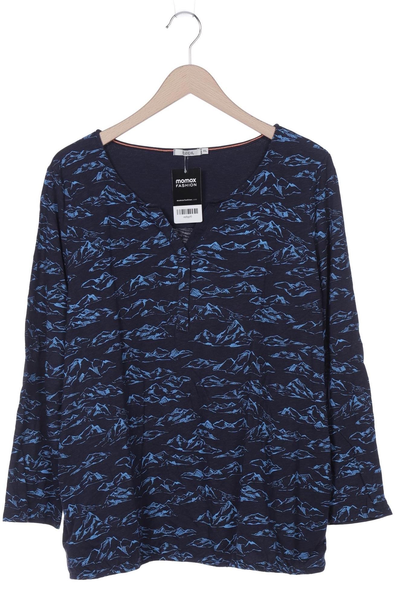 

Cecil Damen Langarmshirt, marineblau, Gr. 46