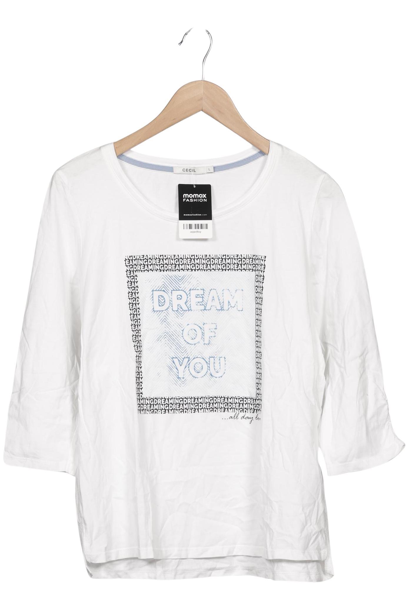 

Cecil Damen Langarmshirt, weiß, Gr. 42