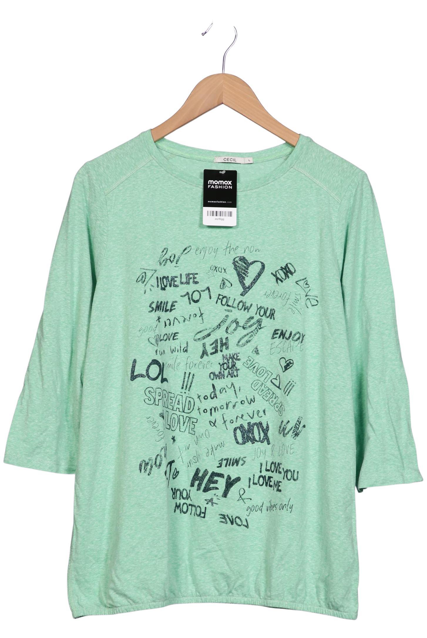 

Cecil Damen Langarmshirt, hellgrün, Gr. 42