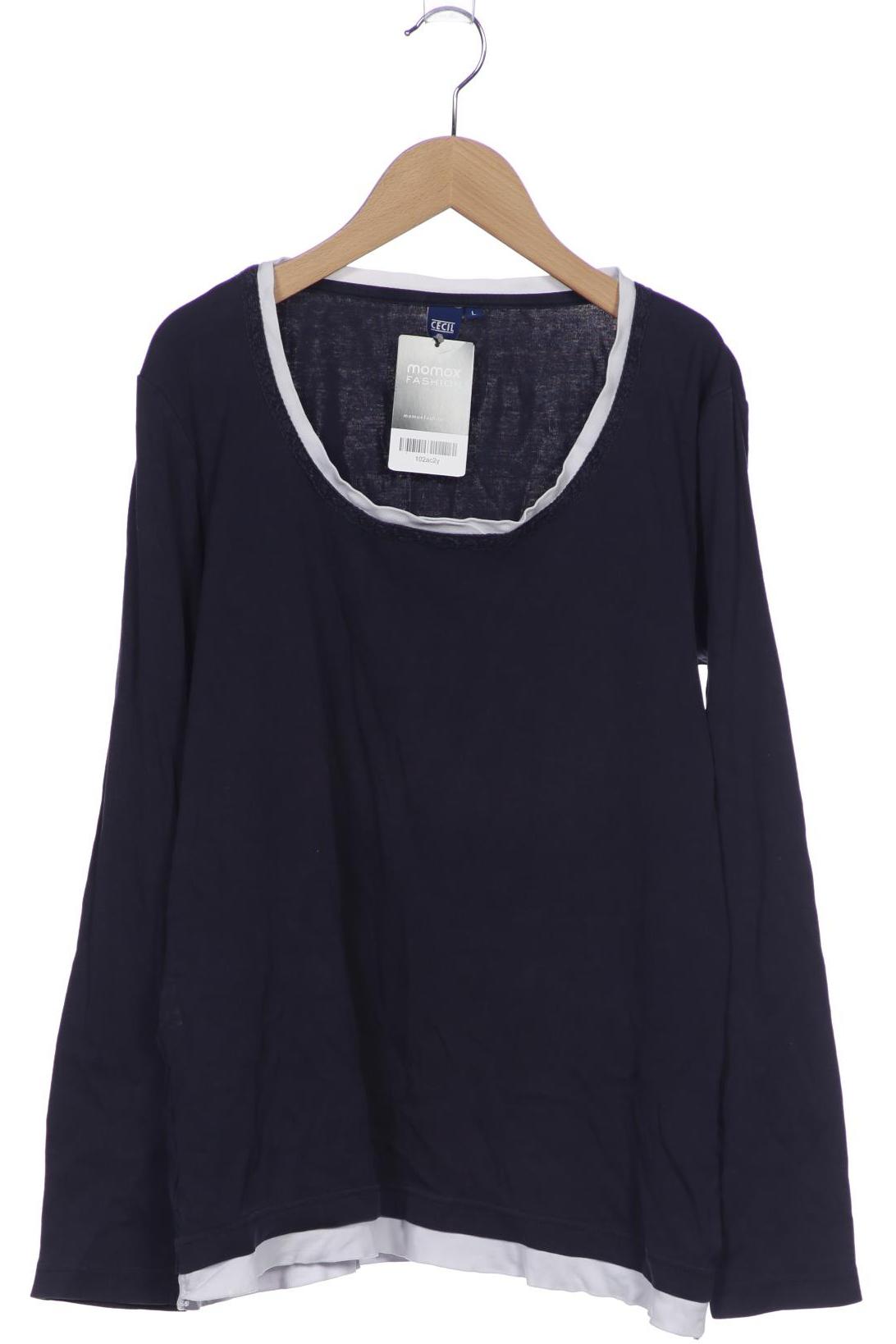 

Cecil Damen Langarmshirt, marineblau, Gr. 42