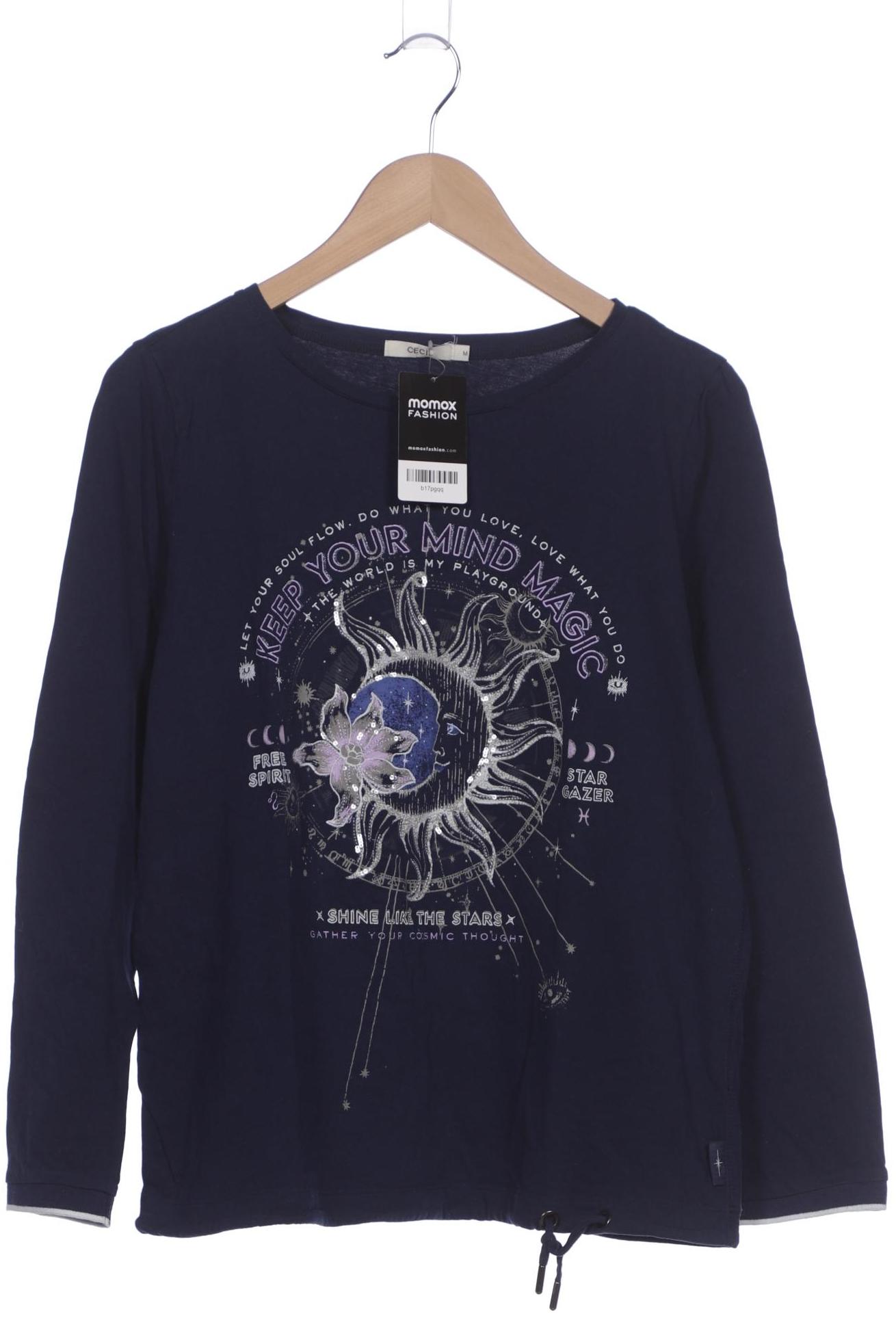 

Cecil Damen Langarmshirt, marineblau, Gr. 38