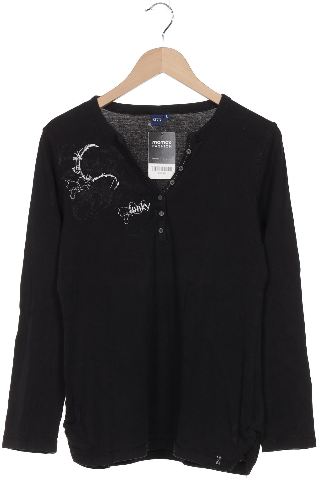 

Cecil Damen Langarmshirt, schwarz, Gr. 42