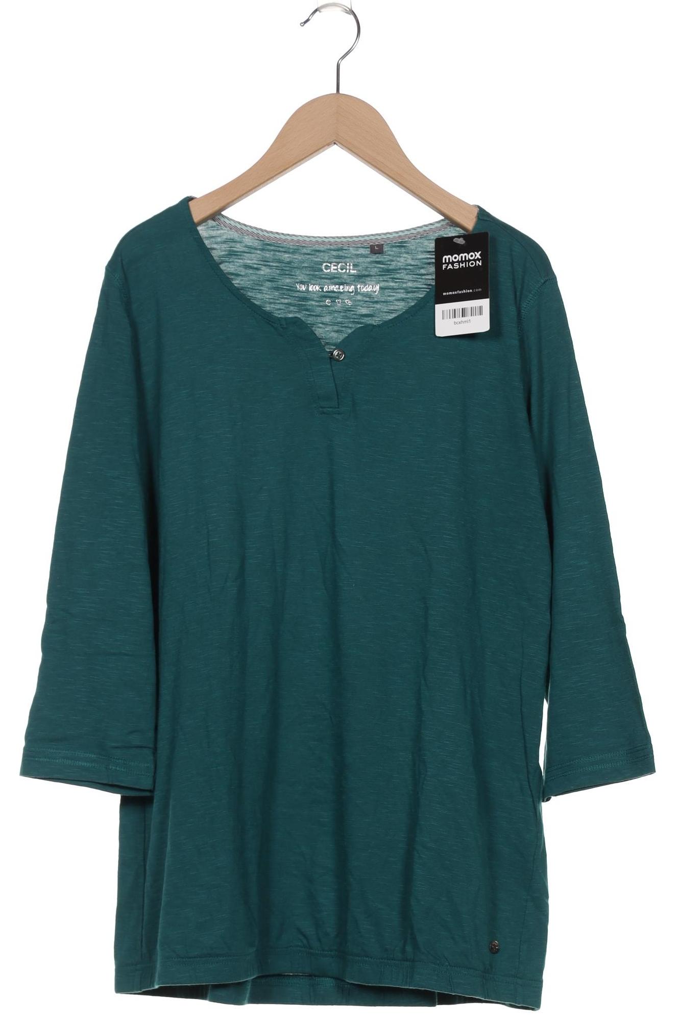 

Cecil Damen Langarmshirt, türkis, Gr. 42
