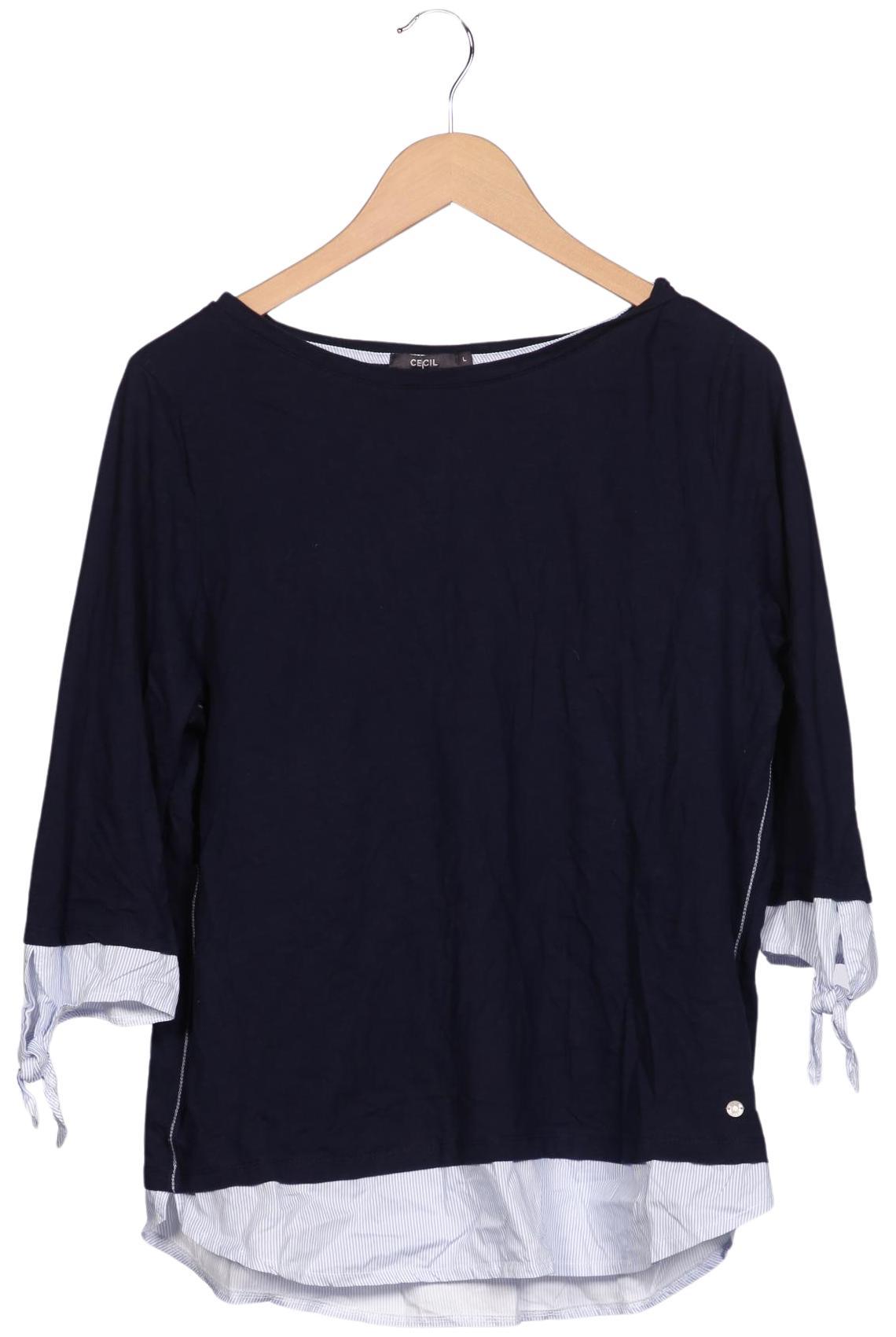 

Cecil Damen Langarmshirt, marineblau, Gr. 42