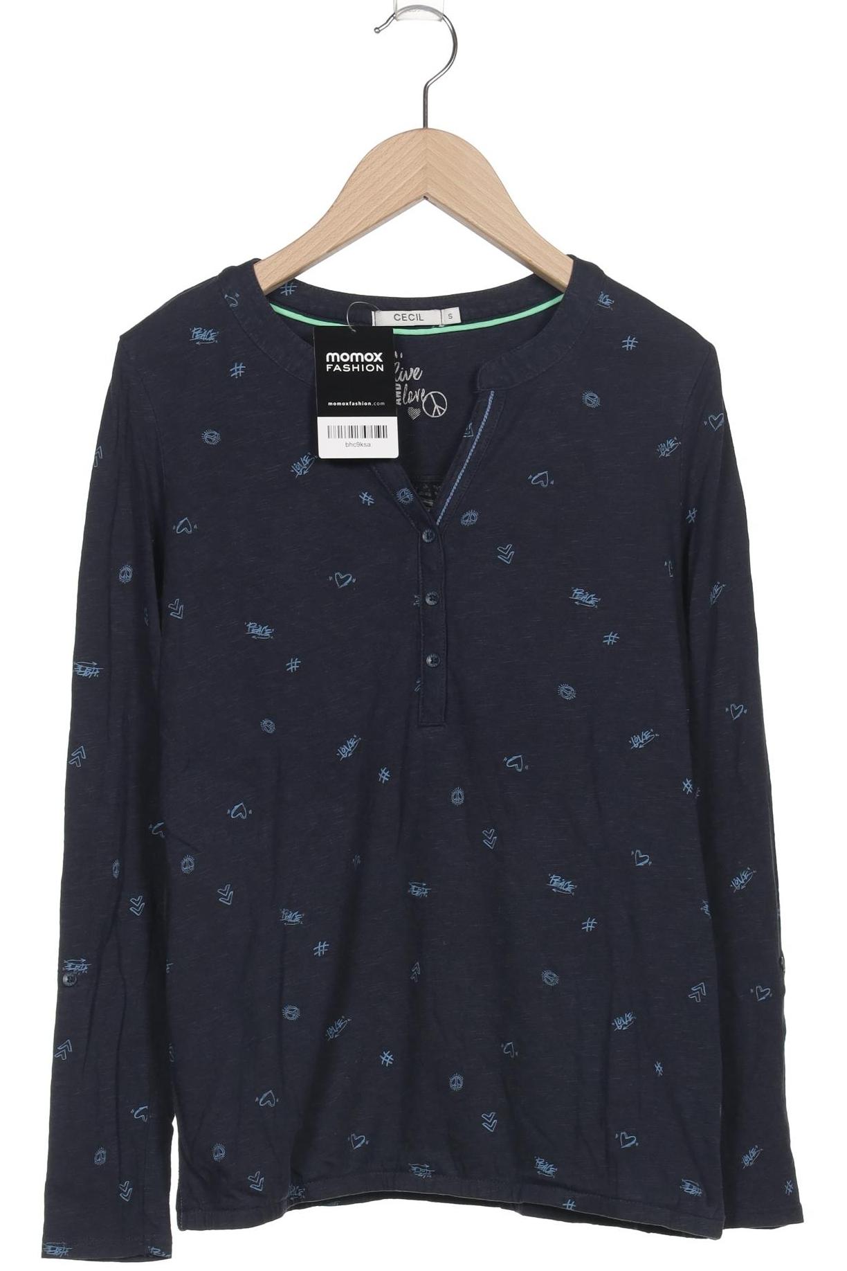 

Cecil Damen Langarmshirt, marineblau, Gr. 36