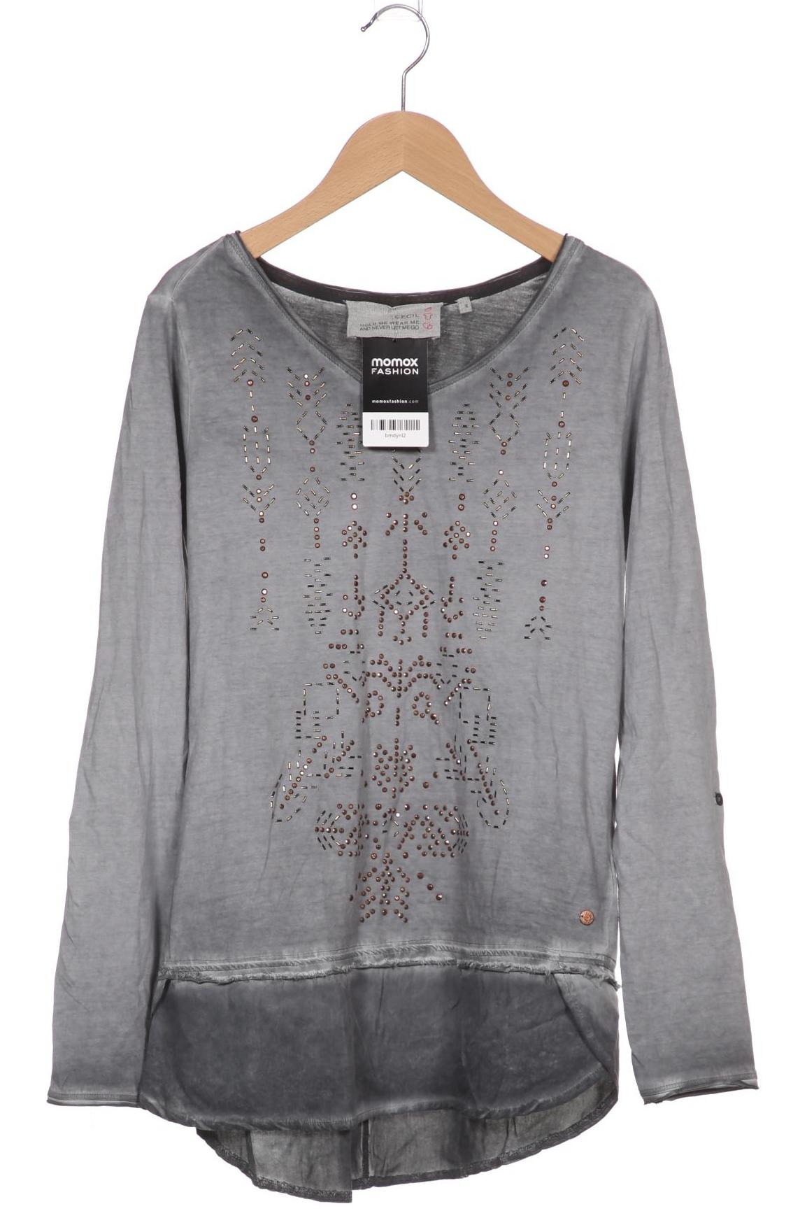 

Cecil Damen Langarmshirt, grau, Gr. 36