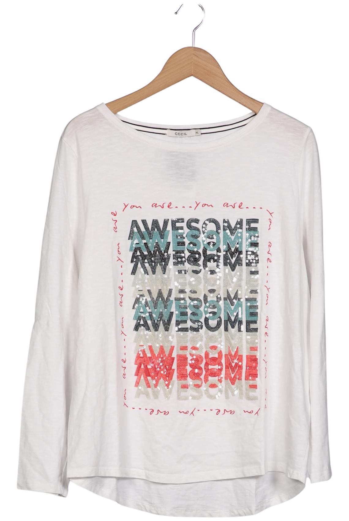 

Cecil Damen Langarmshirt, weiß, Gr. 44