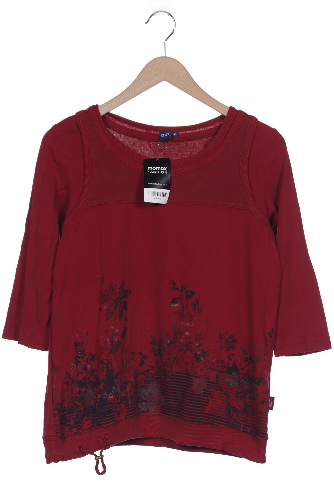 

Cecil Damen Langarmshirt, bordeaux, Gr. 38