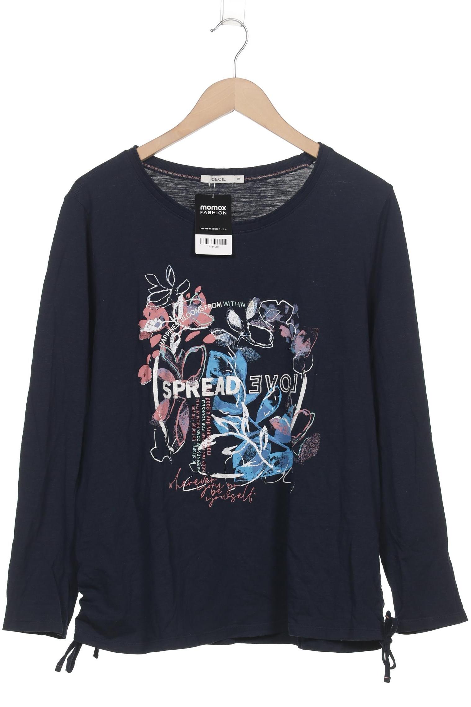 

Cecil Damen Langarmshirt, marineblau, Gr. 44