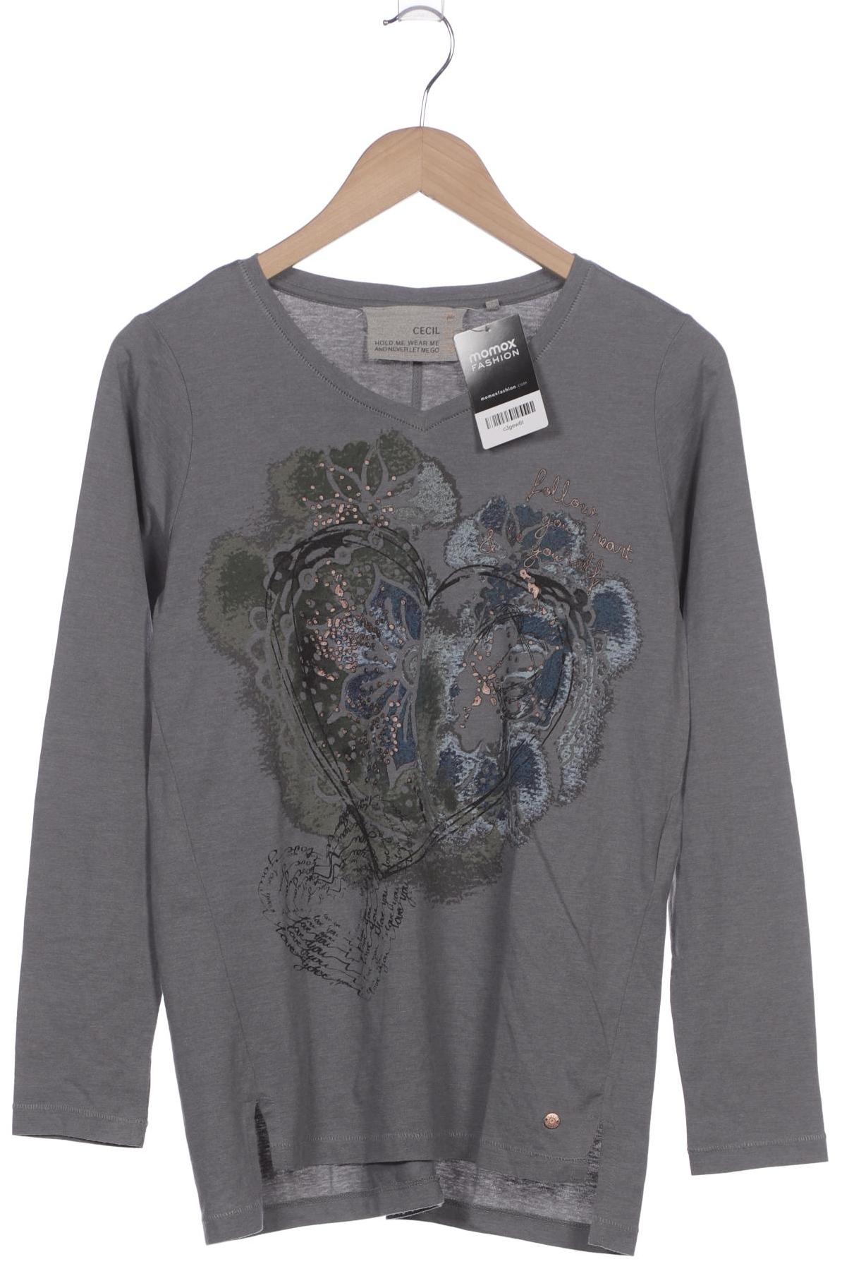 

Cecil Damen Langarmshirt, grau, Gr. 36