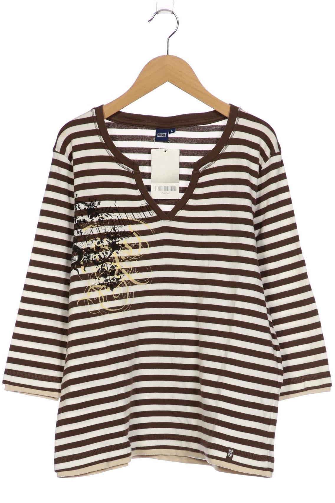 

Cecil Damen Langarmshirt, braun, Gr. 42