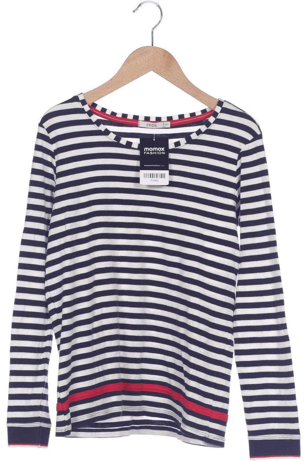 

Cecil Damen Langarmshirt, marineblau, Gr. 34
