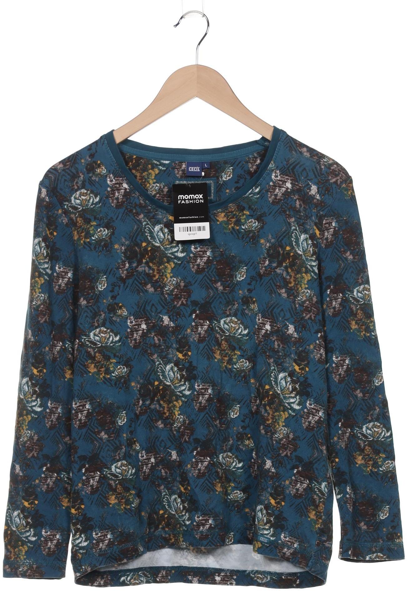 

Cecil Damen Langarmshirt, blau, Gr. 42
