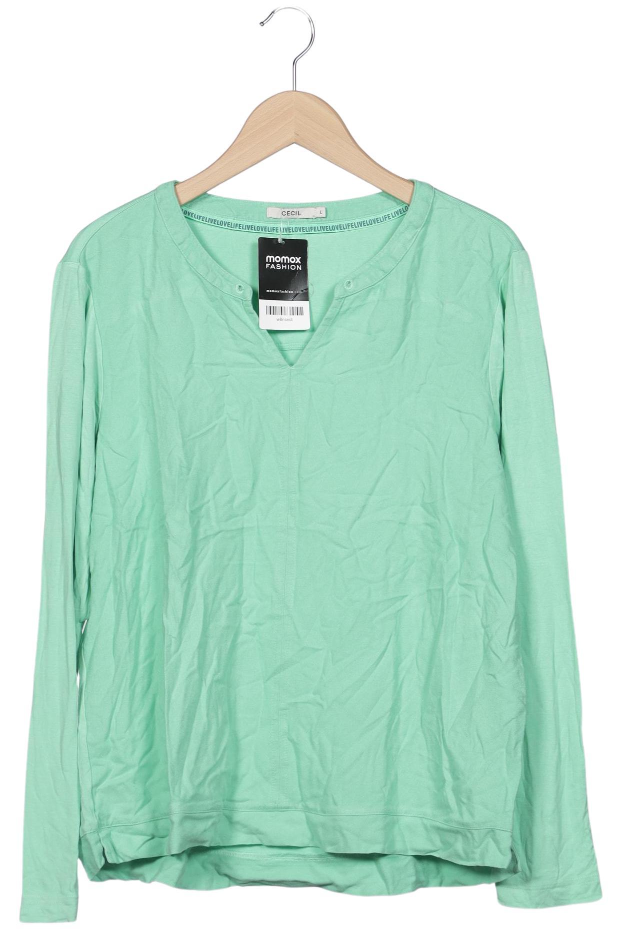 

Cecil Damen Langarmshirt, hellgrün, Gr. 42