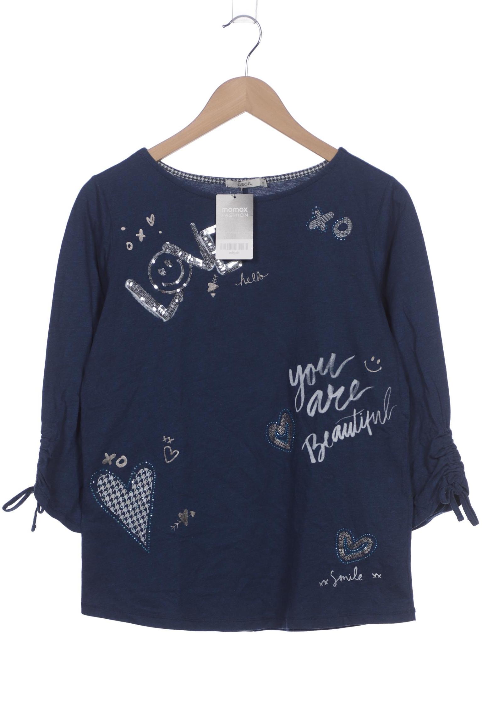 

Cecil Damen Langarmshirt, blau, Gr. 38