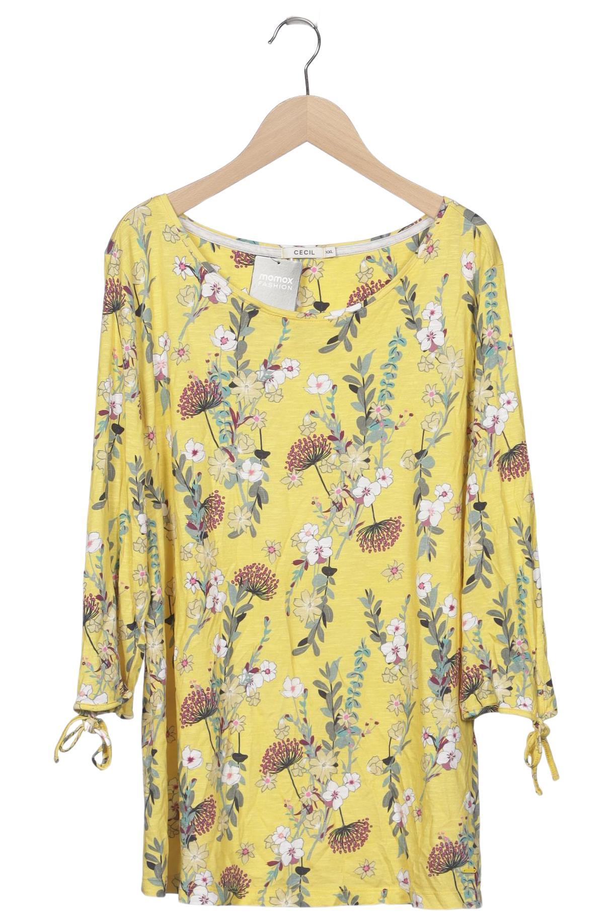 

Cecil Damen Langarmshirt, gelb, Gr. 46