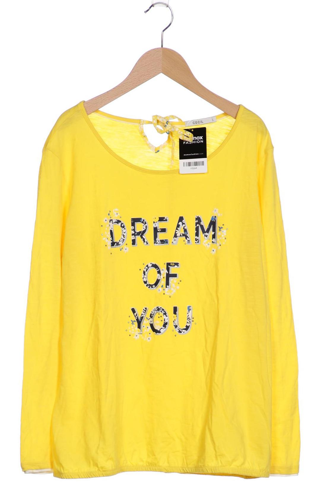 

Cecil Damen Langarmshirt, gelb, Gr. 42