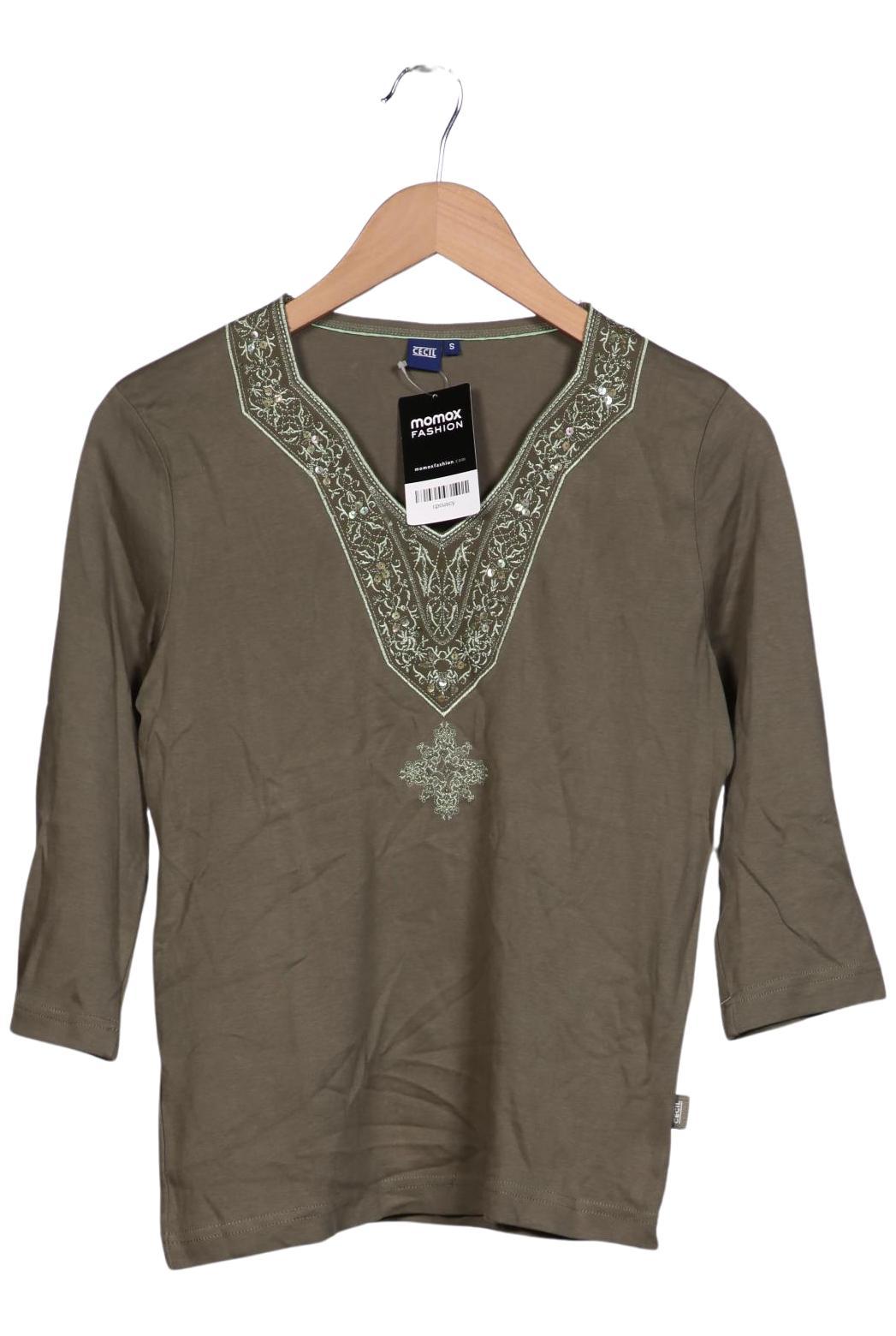 

Cecil Damen Langarmshirt, grün, Gr. 36