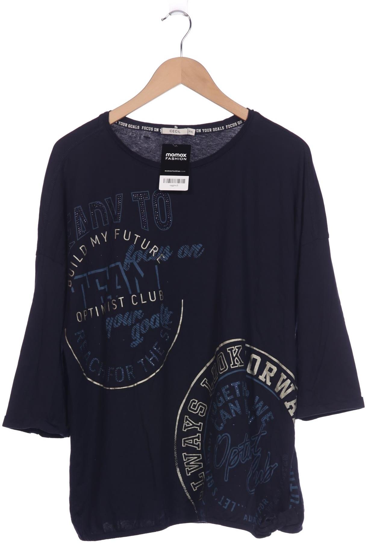 

Cecil Damen Langarmshirt, marineblau, Gr. 46