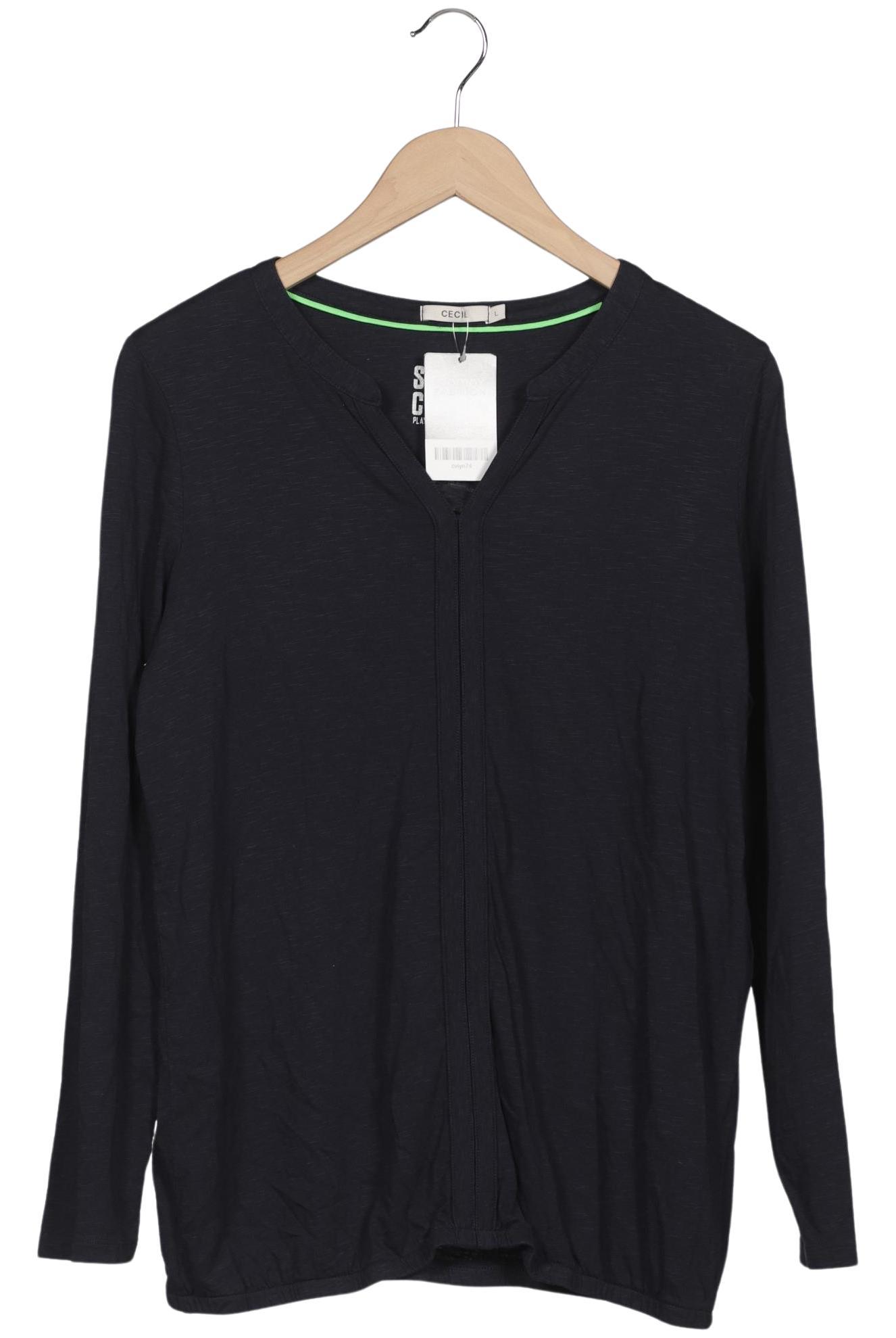 

Cecil Damen Langarmshirt, marineblau, Gr. 42
