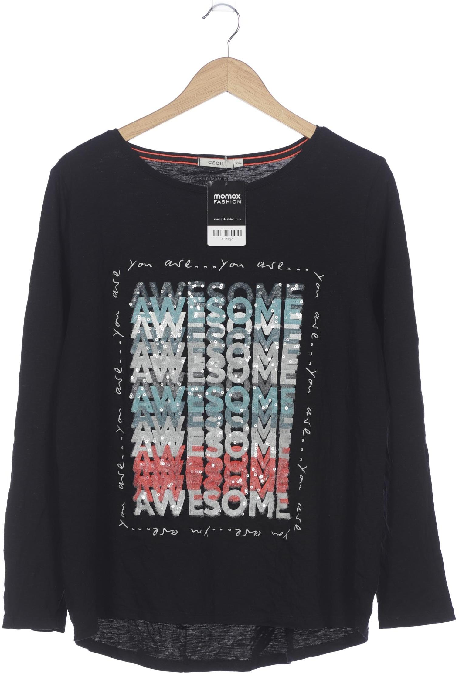 

Cecil Damen Langarmshirt, schwarz, Gr. 46