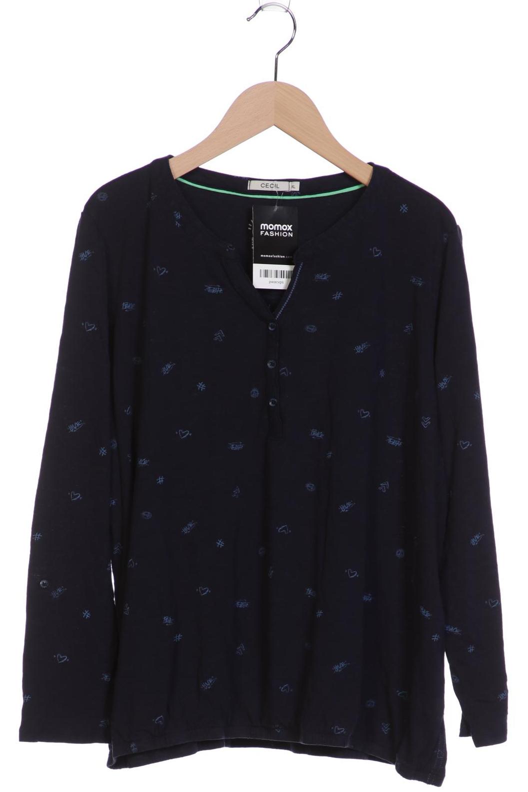 

Cecil Damen Langarmshirt, marineblau, Gr. 44