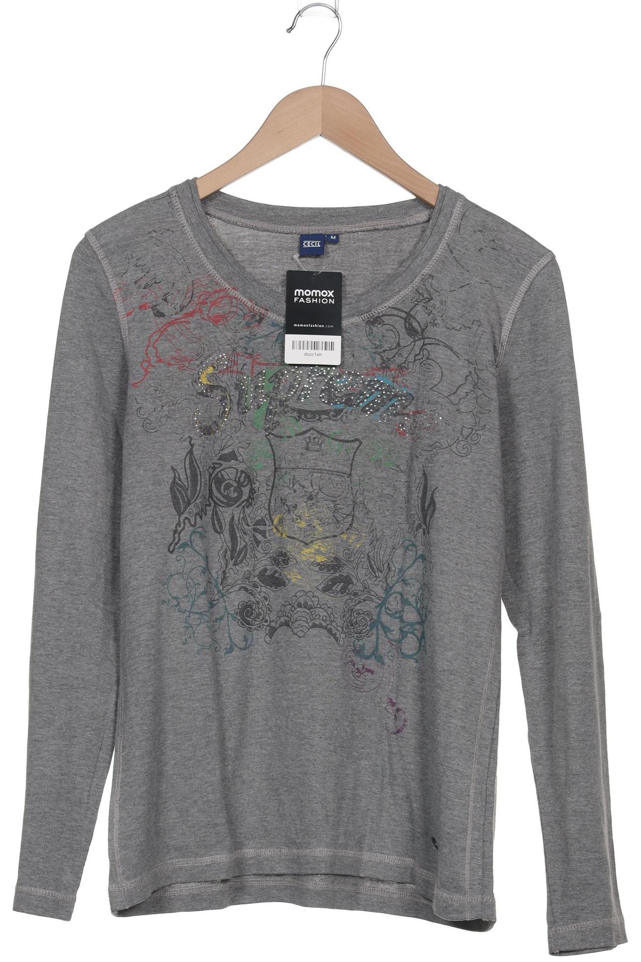 

Cecil Damen Langarmshirt, grau, Gr. 38