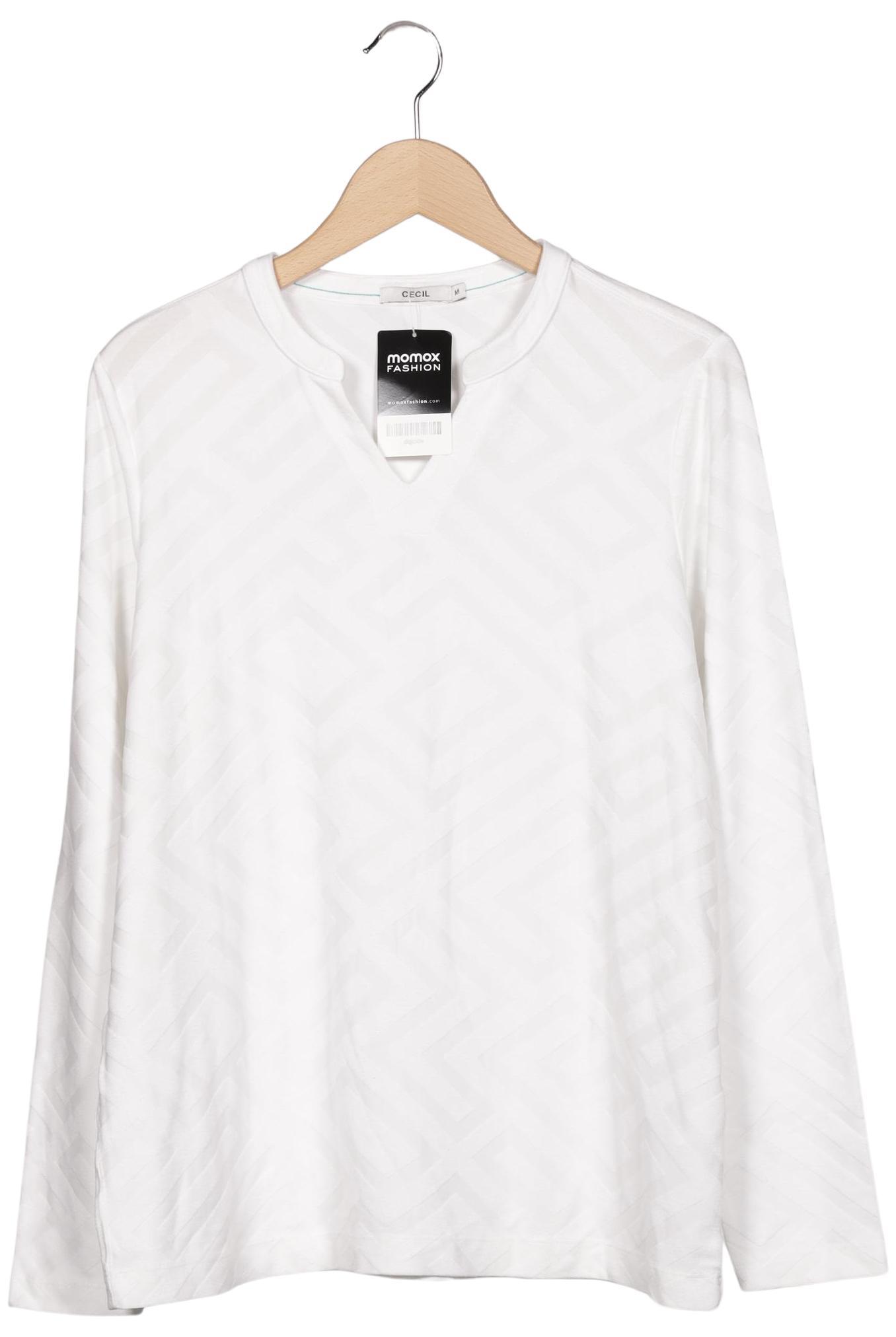 

Cecil Damen Langarmshirt, weiß, Gr. 38