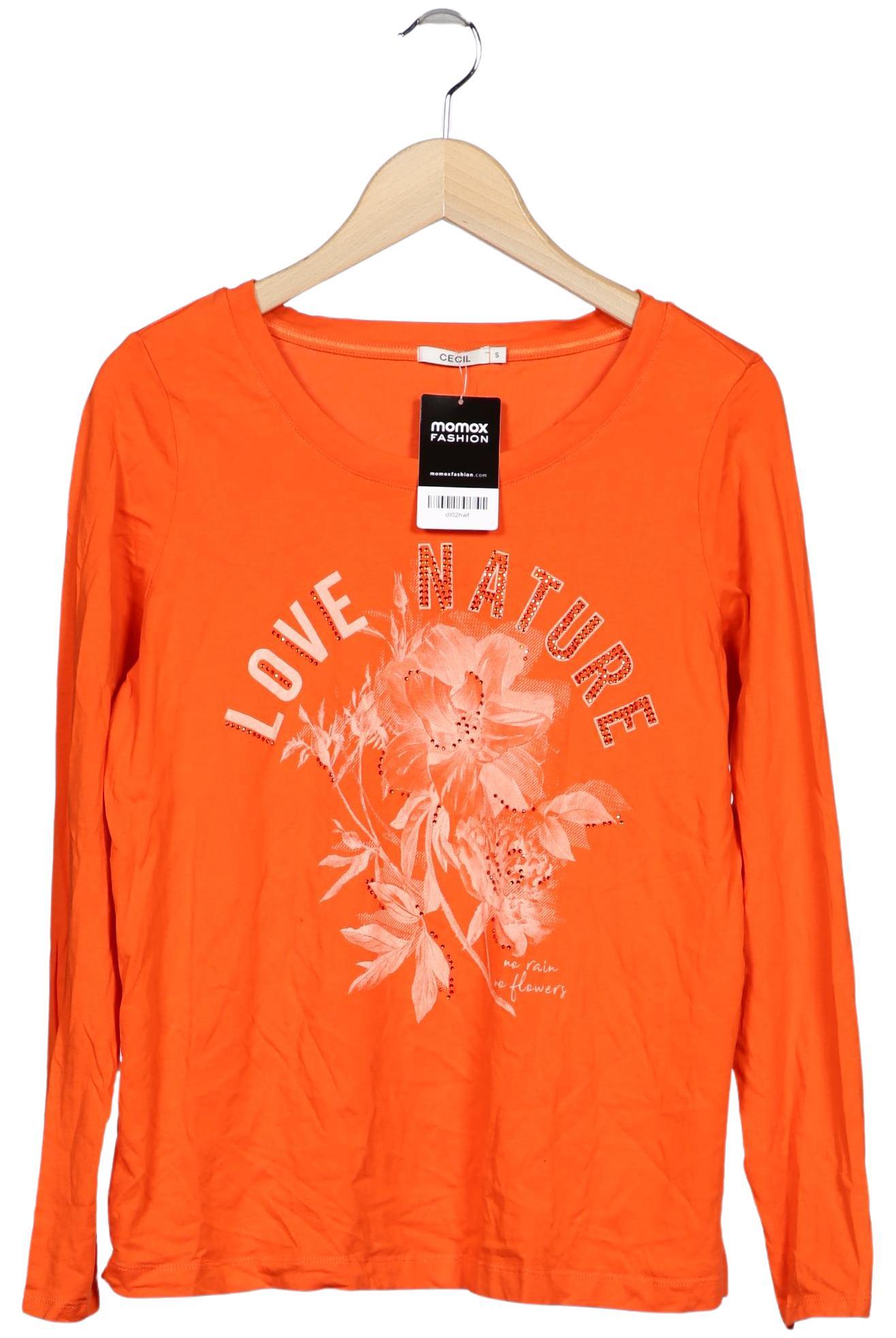 

Cecil Damen Langarmshirt, orange, Gr. 36