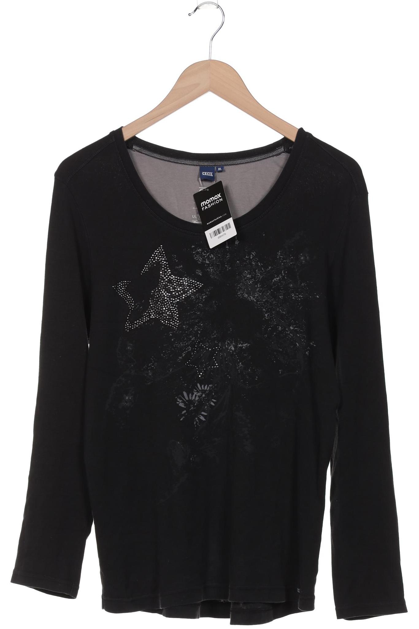

Cecil Damen Langarmshirt, schwarz, Gr. 44