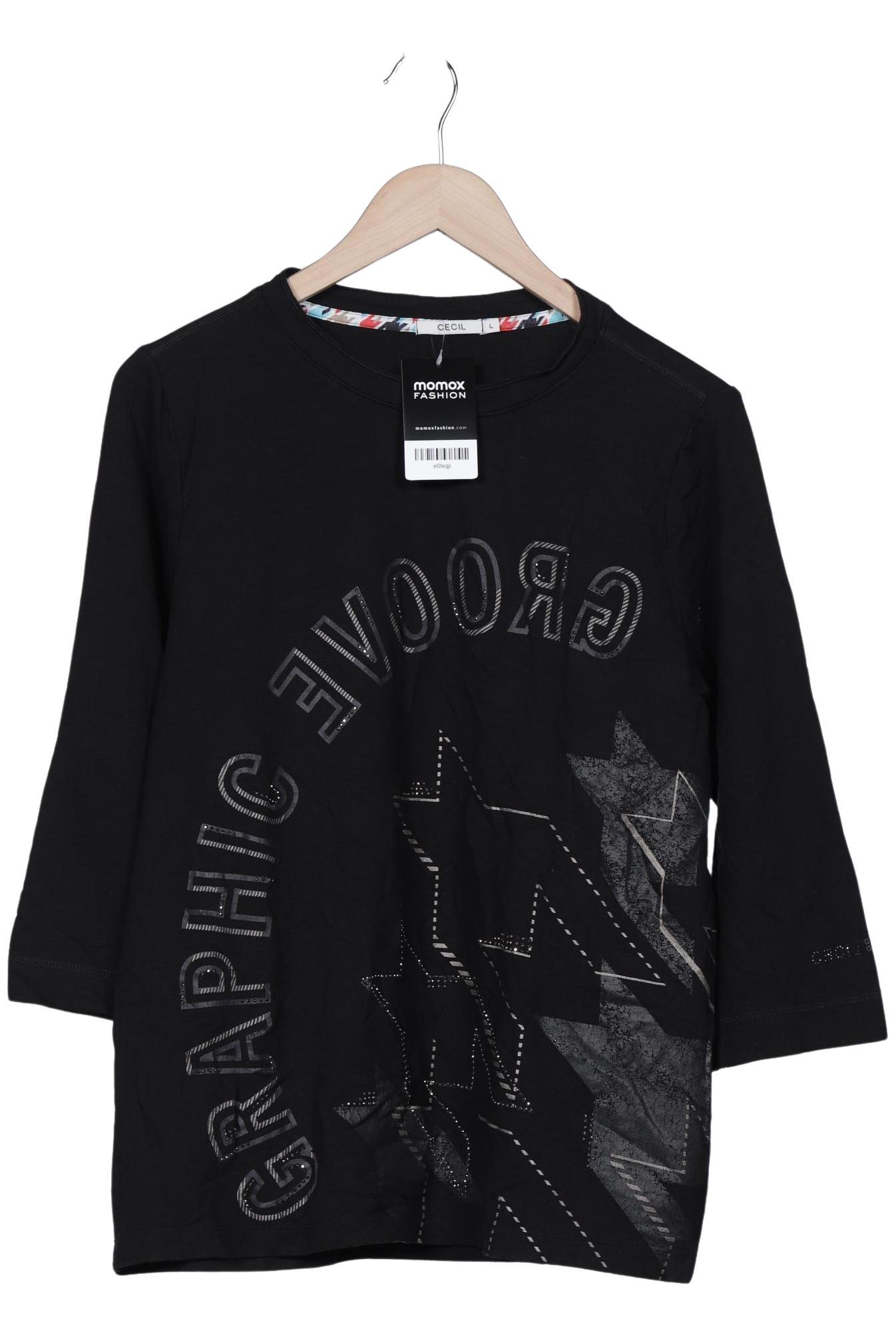 

Cecil Damen Langarmshirt, schwarz, Gr. 42