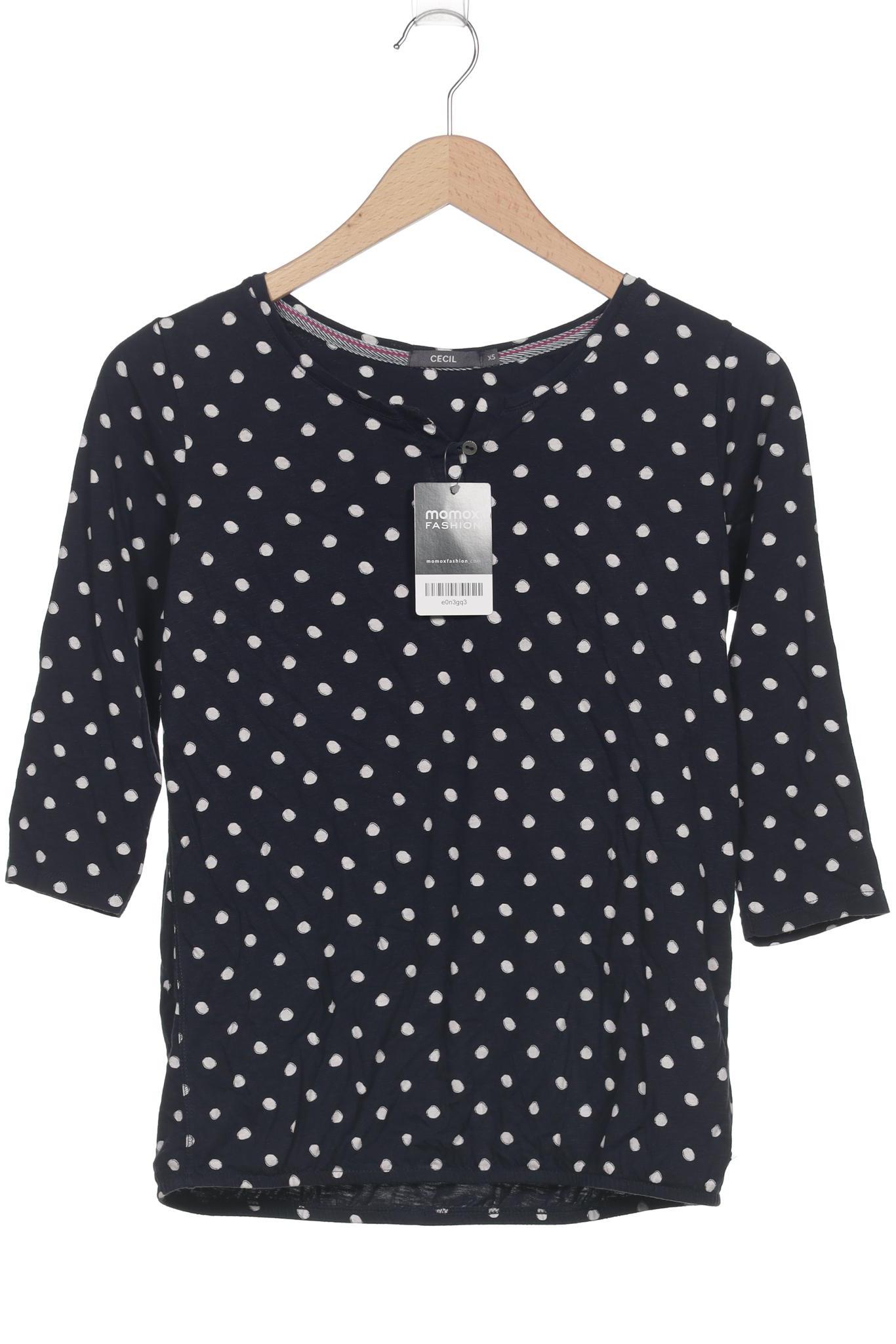 

Cecil Damen Langarmshirt, marineblau, Gr. 34