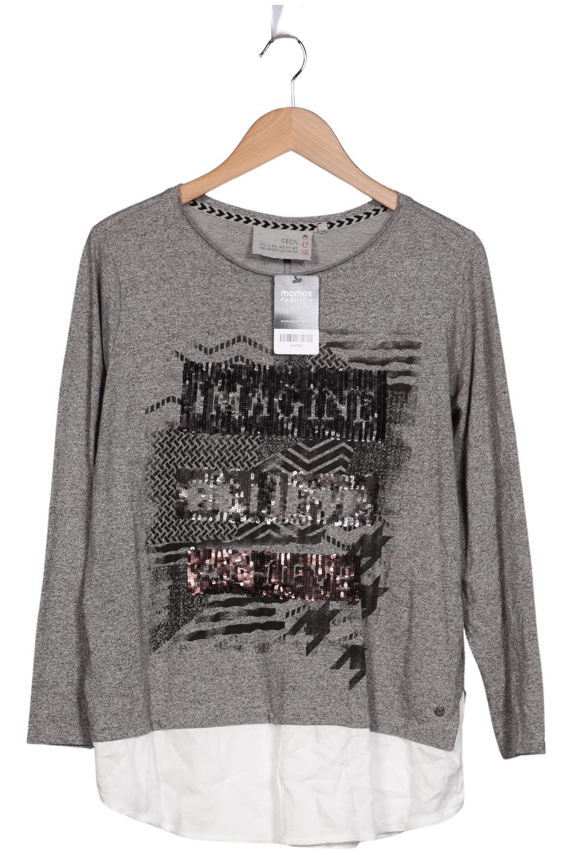 

Cecil Damen Langarmshirt, grau, Gr. 42