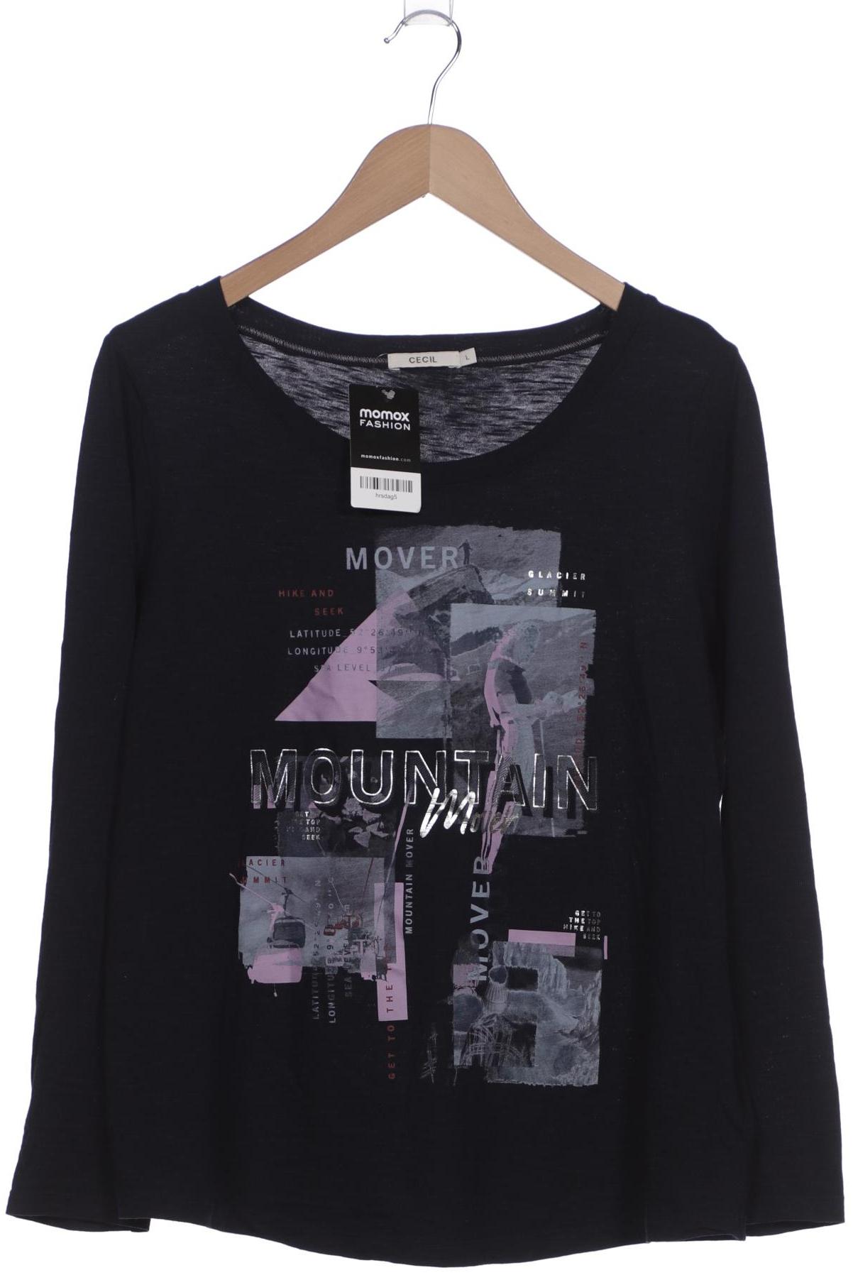 

Cecil Damen Langarmshirt, marineblau, Gr. 42