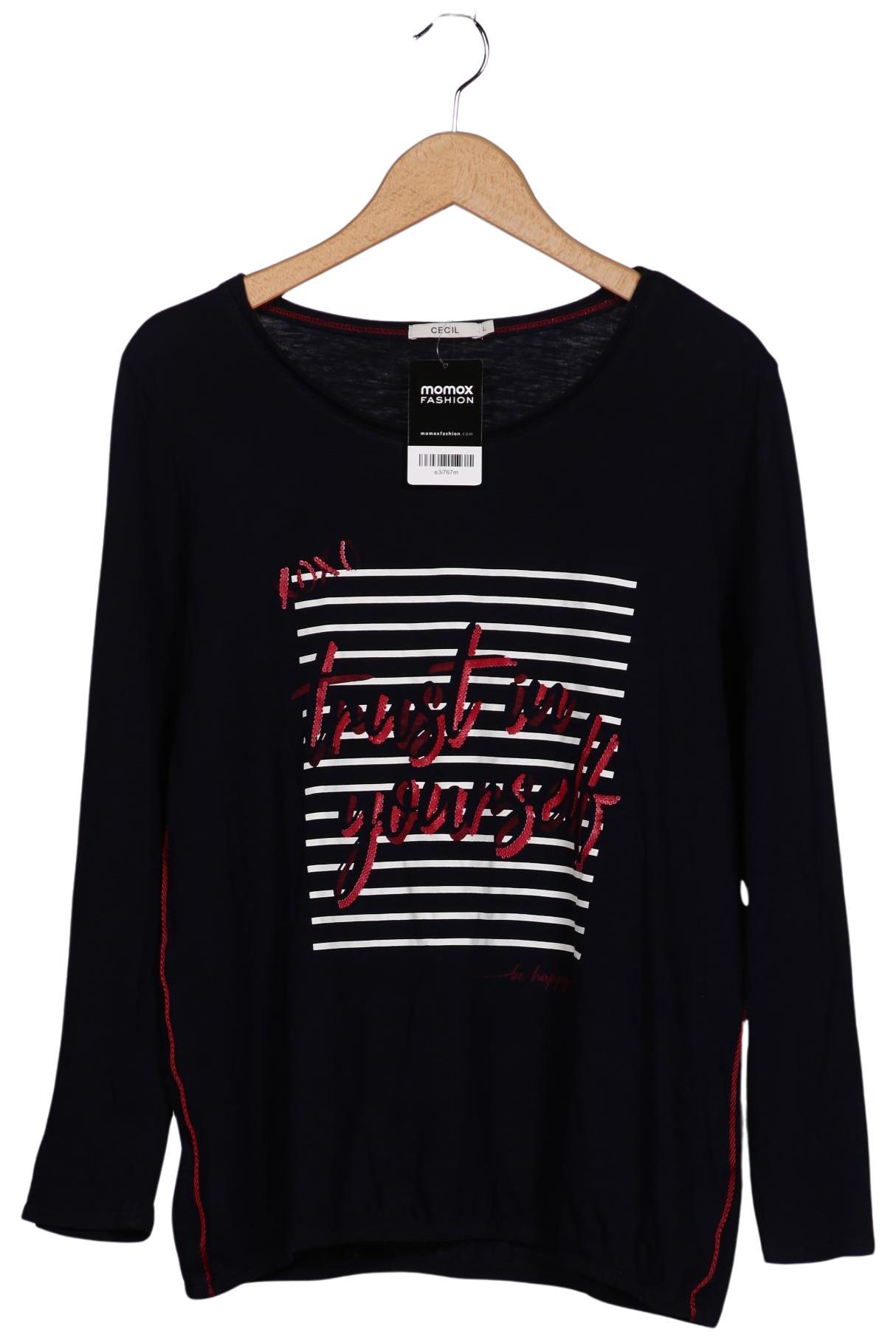 

Cecil Damen Langarmshirt, marineblau, Gr. 42