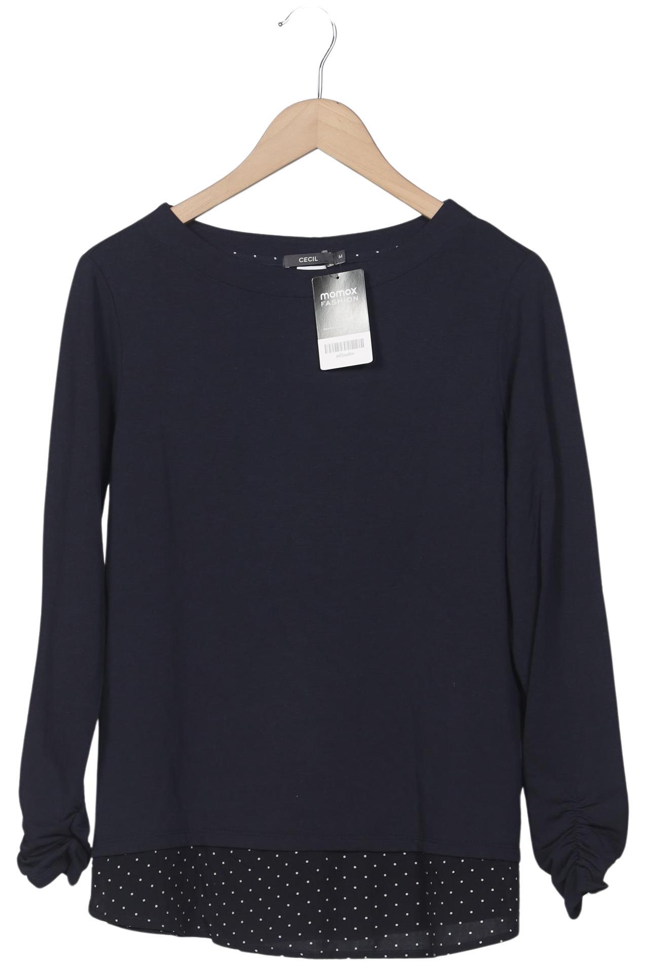 

Cecil Damen Langarmshirt, marineblau, Gr. 38