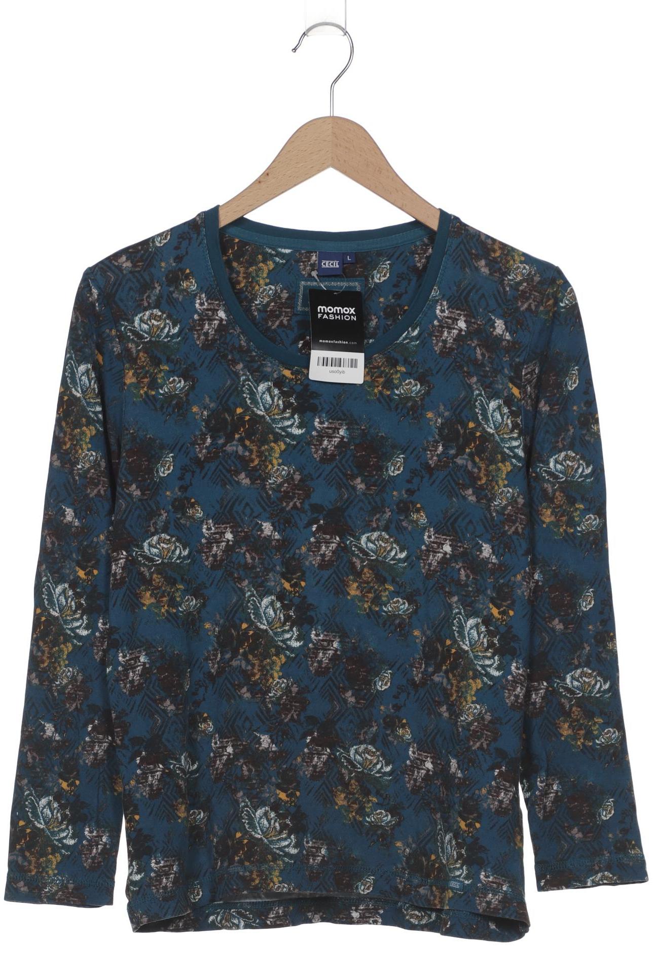 

Cecil Damen Langarmshirt, blau, Gr. 42