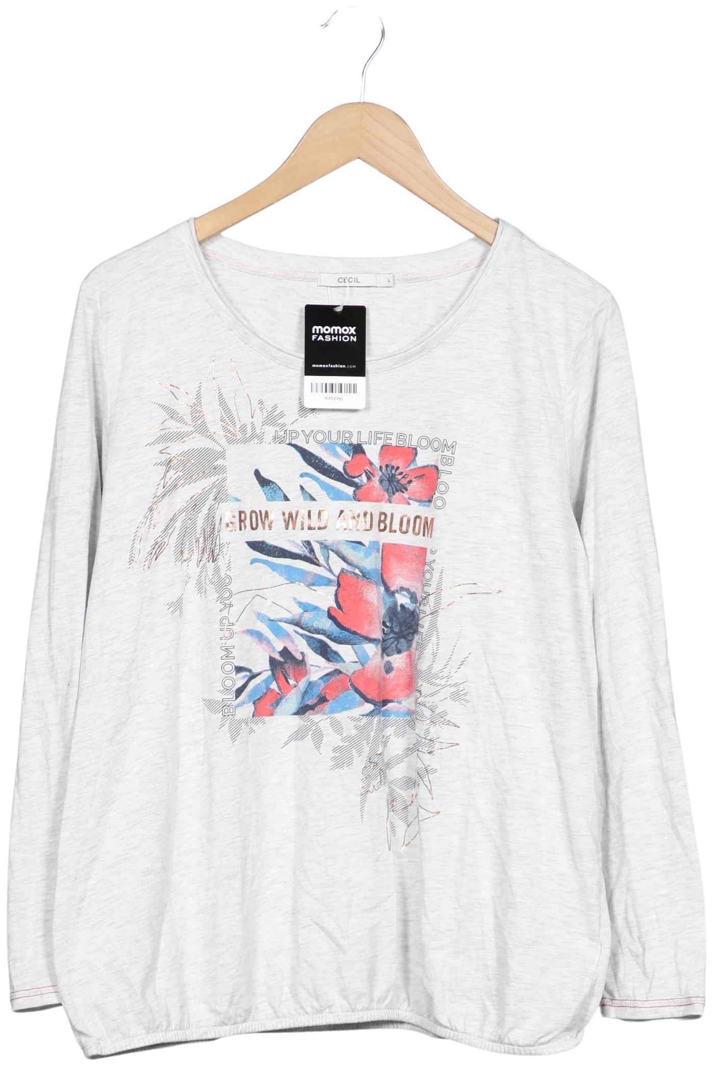 

Cecil Damen Langarmshirt, grau, Gr. 42