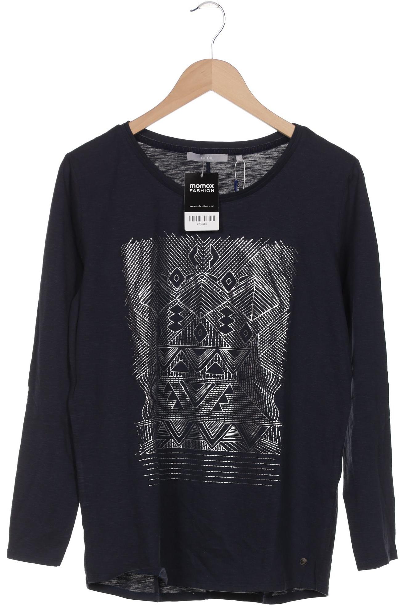 

Cecil Damen Langarmshirt, marineblau, Gr. 42