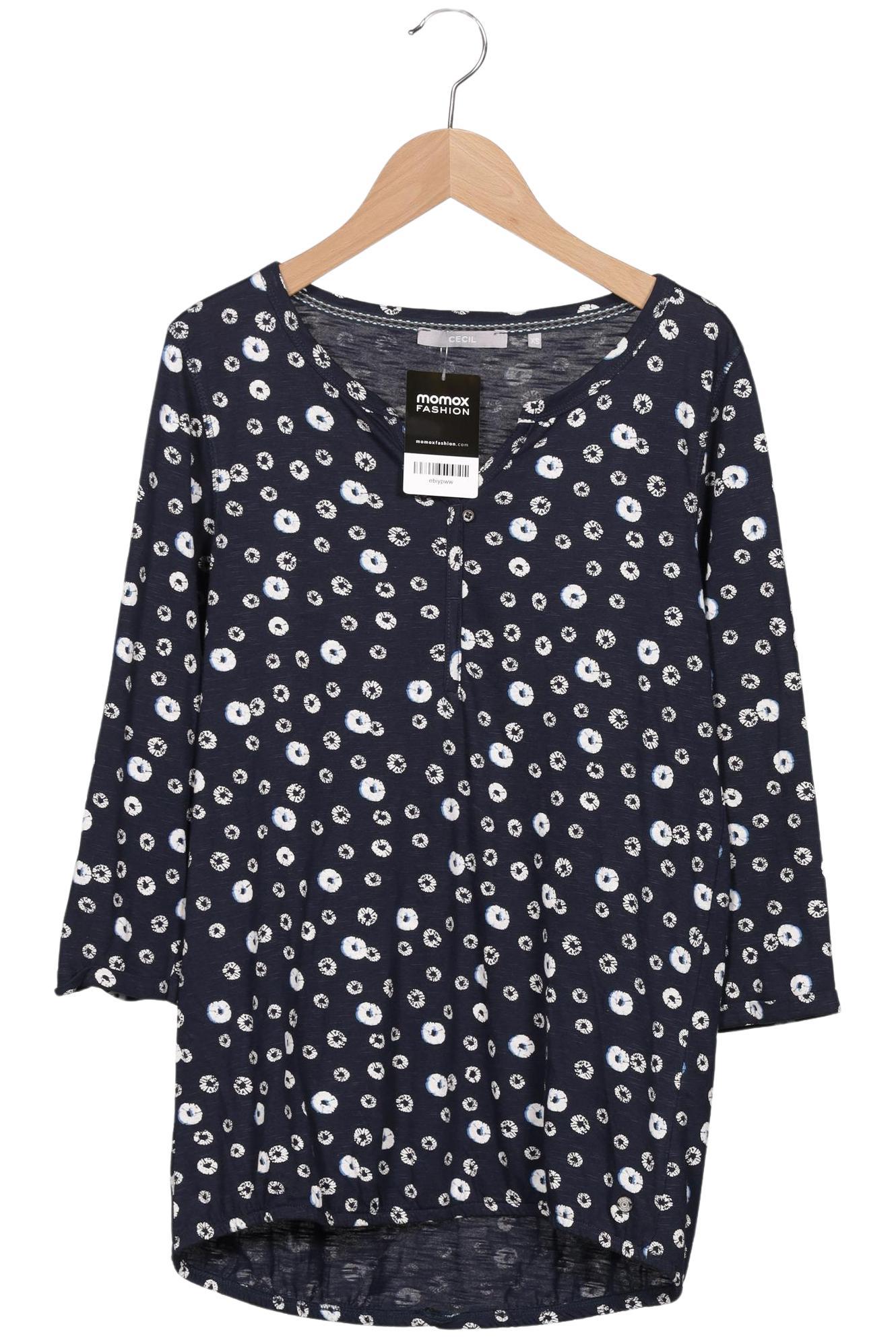 

Cecil Damen Langarmshirt, marineblau, Gr. 34