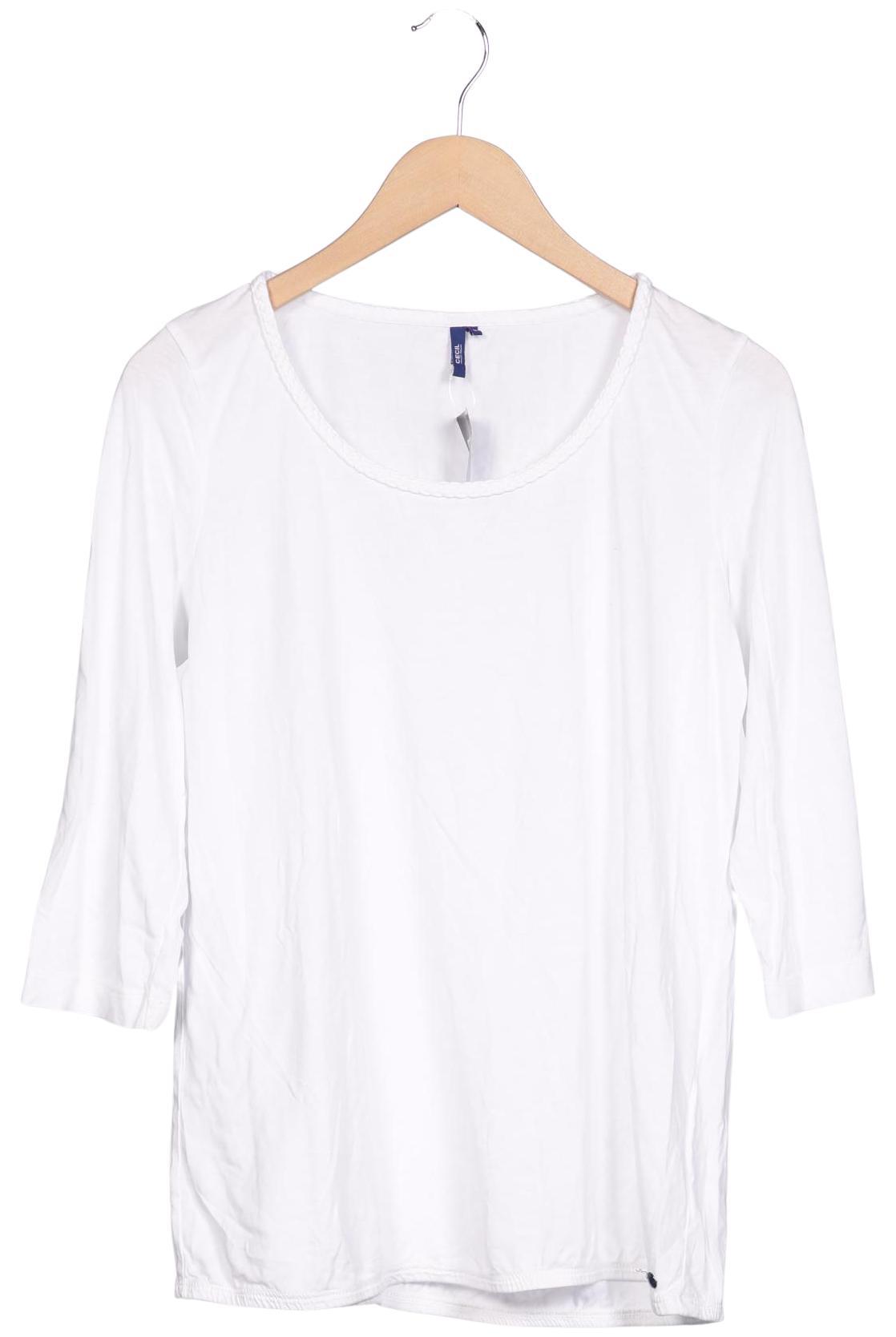 

Cecil Damen Langarmshirt, weiß, Gr. 38